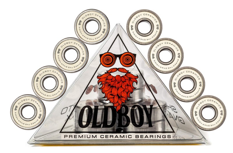 Oldboy Ceramic Skateboard Bearings - Set of 8, Longboards, Inline Skates, Rollerblades, Super Lube Ball Bearings, Skateboard Accessories (608RS ZrO2 at 8 x22 x7 mm) (Ceramic) - Image 2